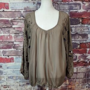 Rock&Roll Cowgirl Embellished Chiffon Top